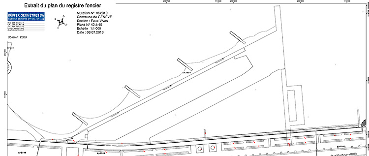 Dossier de cadastration de la plage des Eaux-Vives