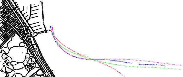 Tracé itinéraire CGN simulation trajectoire